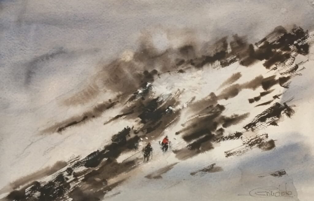 paisaje nevado montaña