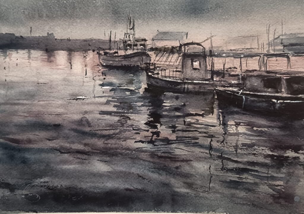 paisaje costero puerto